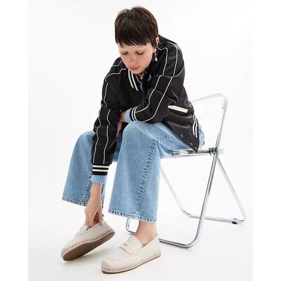 NEW Coach Leather Loafer Espadrille Shoes Women's CAP49 Chalk US 5.5 - Picture 10 of 10